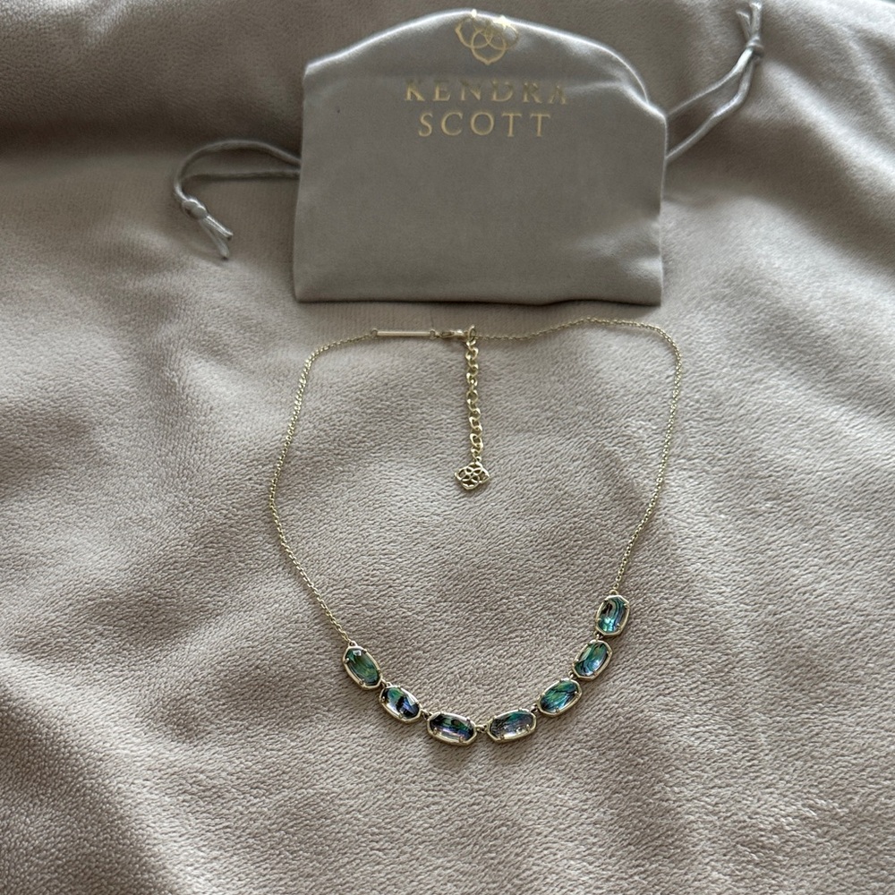 Kendra Scott Grayson gold and abalone necklace - Picture 2 of 6